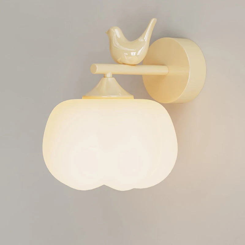 applique murale led moderne oiseau lumière avec abat-jour pe - vue 2 sur 10