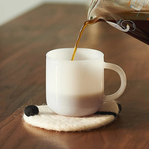 Tasse verre borosilicate retro style saphir resistante chaleur