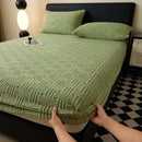 Plush Mattress Cover For Bed,stretch Soft Material Fitted Sheet, Keep Warm,dust Protector,machine Washable 90X200,180X200