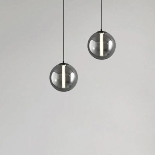 Pendelleuchte aus Rauchglas Design-Lampe für Restaurant und Café - vue 2 sur 8