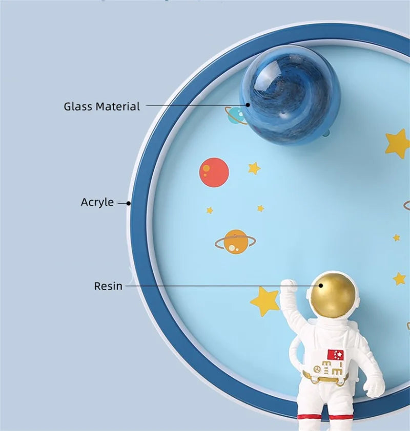LED-Deckenleuchte moderner Astronaut dekorative Kinderleuchte - vue 4 sur 6
