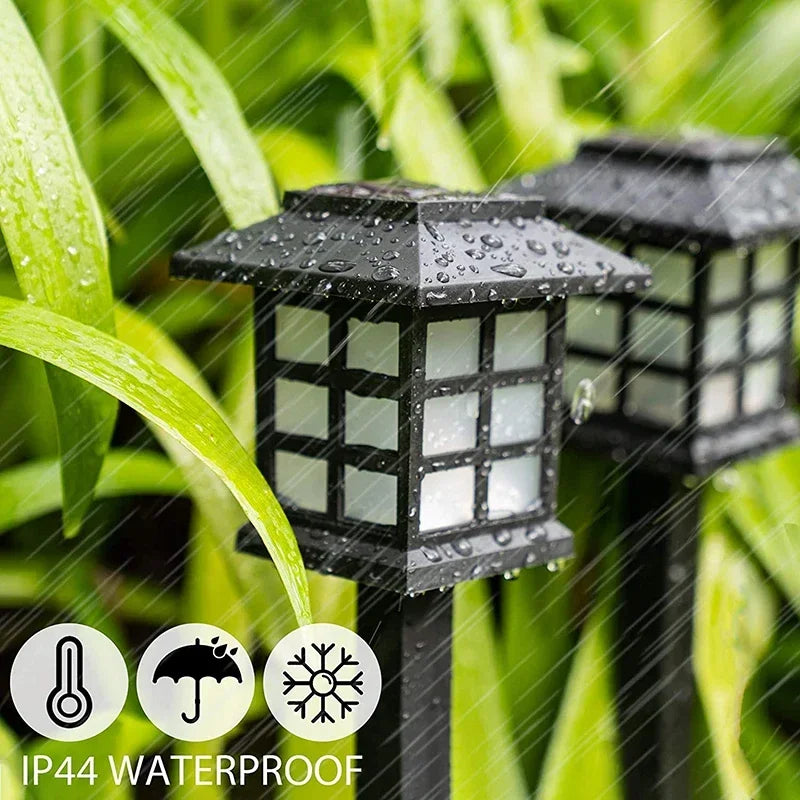 Set aus Solar-LED-Gartenleuchten für dekorative Außenbeleuchtung - vue 5 sur 8