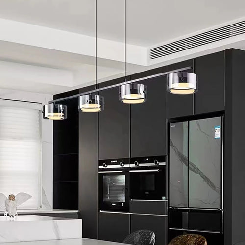 lustre suspendu en verre avec gradation réglable pour divers espaces