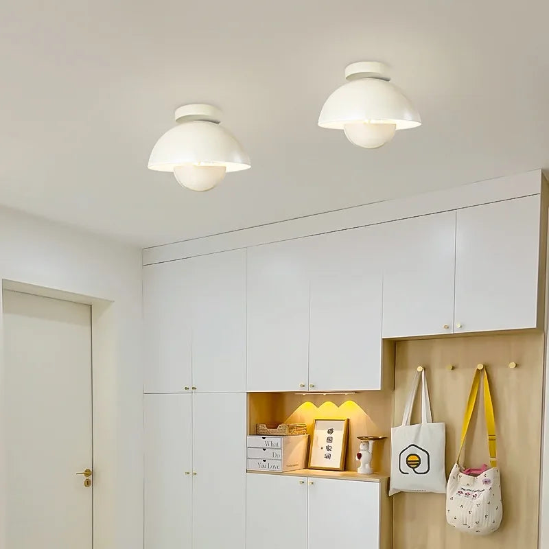 plafonnier moderne semi-circulaire en forme de pot de fleurs led