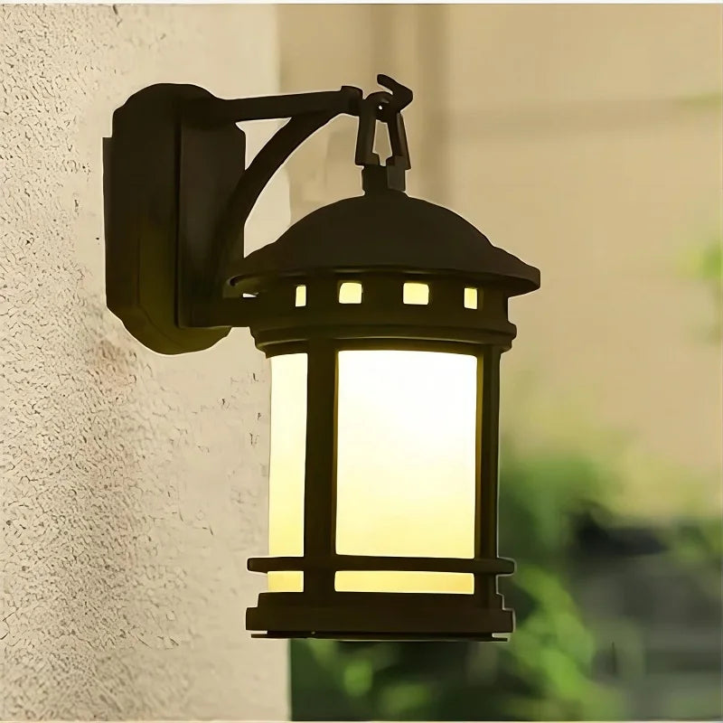 applique murale d'extérieur rétro lumineuse pour jardin et cour - vue 4 sur 8