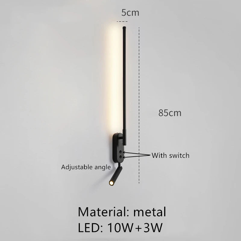 Minimalistische LED-Wandleuchte mit verstellbarem Winkel 3.000 K - vue 14 sur 18