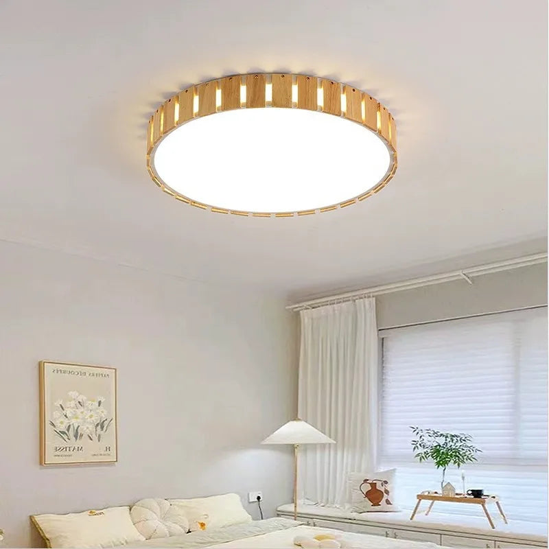 plafonnier moderne en bois pour décoration et éclairage intérieur - vue 3 sur 12