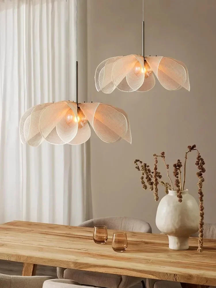 lustre nordique simple style japonais haut de gamme décoration florale - vue 6 sur 9