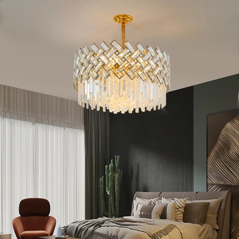 Moderner Kristallkronleuchter für elegante Wohnraumdekoration - vue 3 sur 10