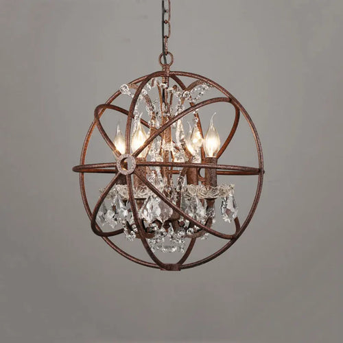 lustre style loft américain rétro en cristal pour bar restaurant