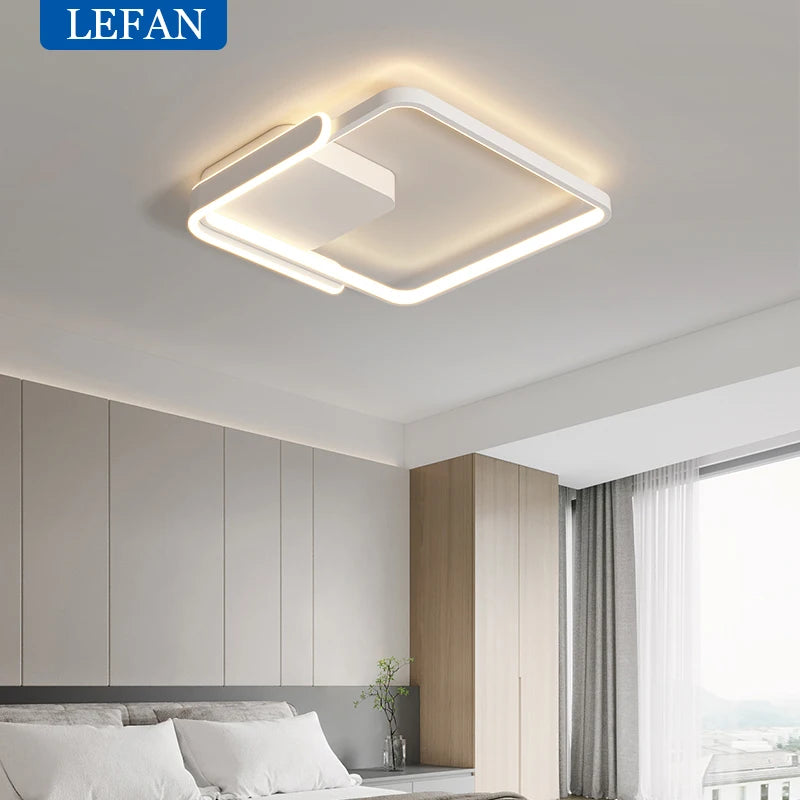 Plafonnier design carrée à leds pour intérieur moderne et lumineuse - vue 4 sur 12