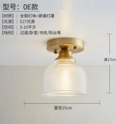 Nordische LED-Deckenleuchte Vintage aus Glas für modernes Interieur - vue 17 sur 18