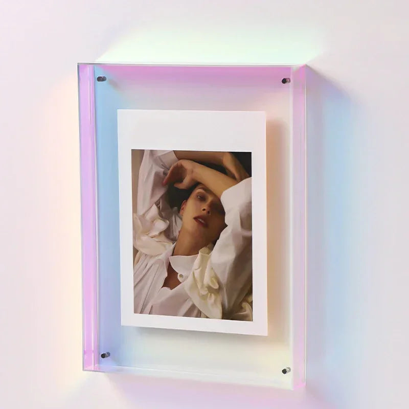 cadre photo acrylique style ins décoration murale table transparente - vue 11 sur 14