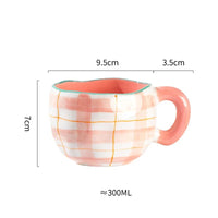 Mug ceramique style coreen motif irregulier creatif