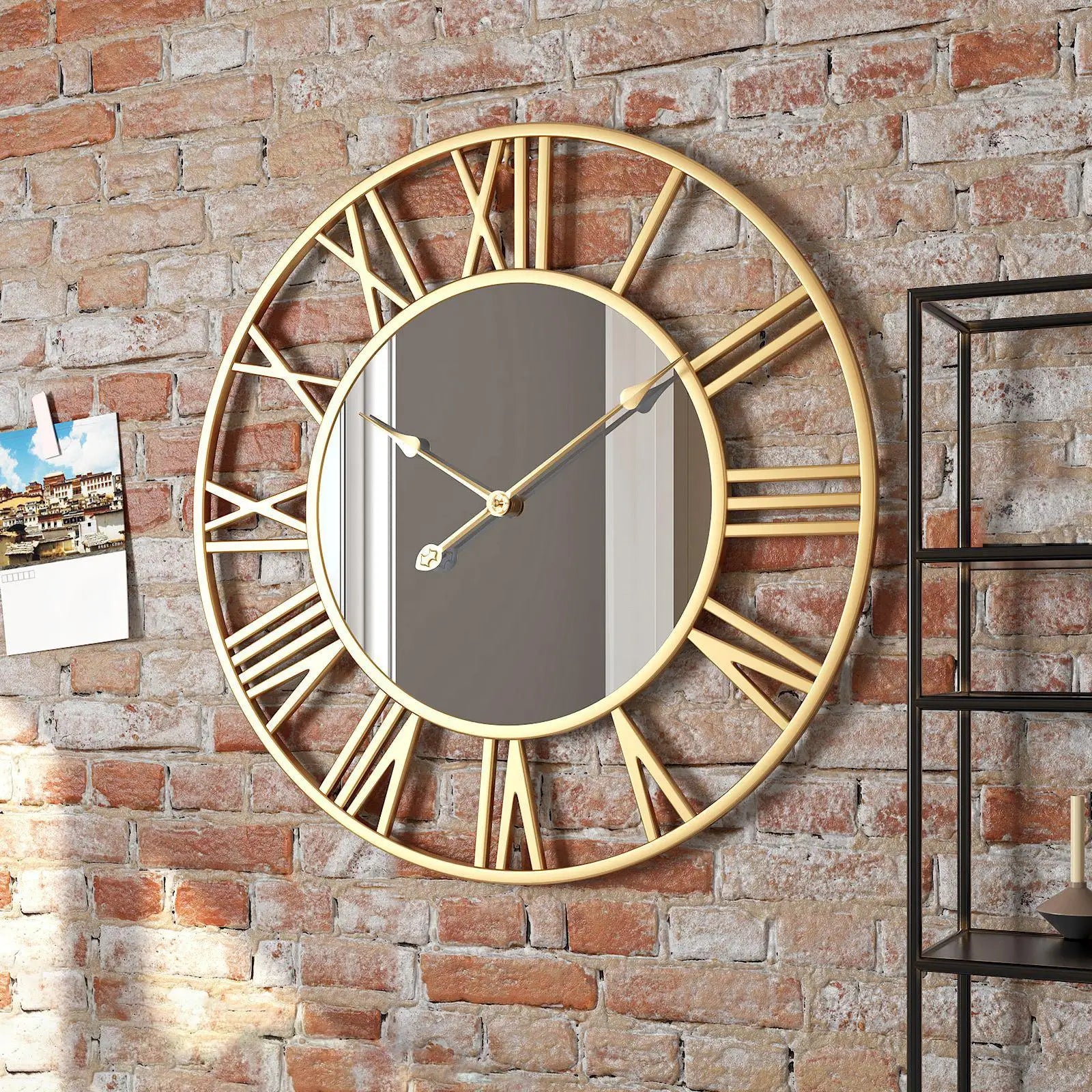 horloge murale décorative avec affichage 12 heures et chiffres romains - vue 8 sur 8