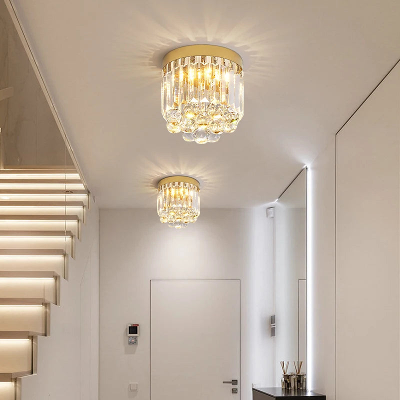 plafonnier en cristal style luxe pour éclairage créatif - vue 3 sur 7
