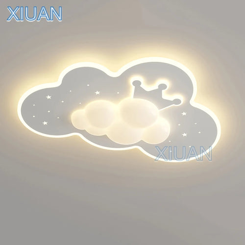 lustre créatif en forme de couronne et nuage pour enfants