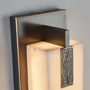 Moderne Wandleuchte aus chinesischem Marmor mit Knoten und LED-Licht