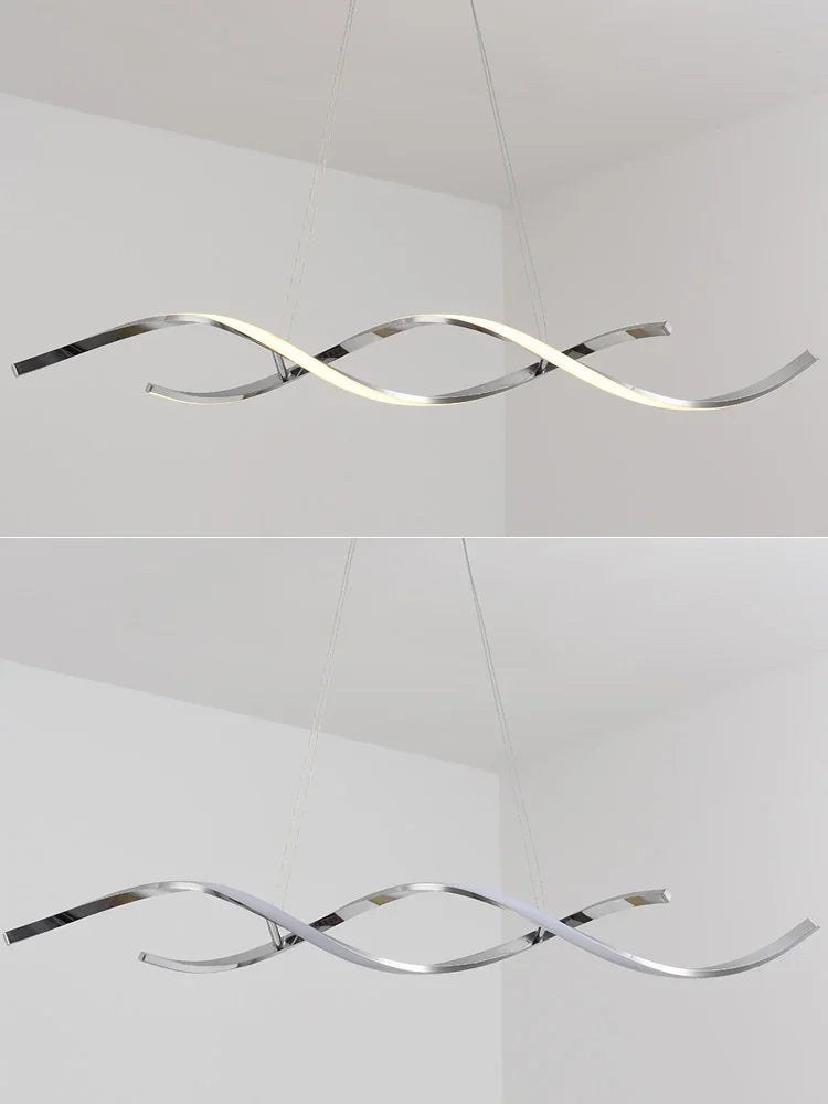 Living room chandelier Northern Europe chandelier creative restaurant ceiling lighted long chandelier living room lights - vue 6 sur 12