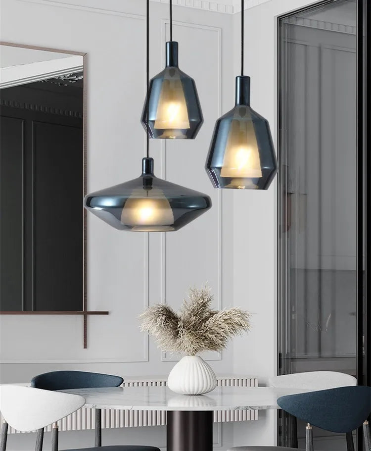 suspension en verre nordique créative pour intérieur moderne - vue 4 sur 13