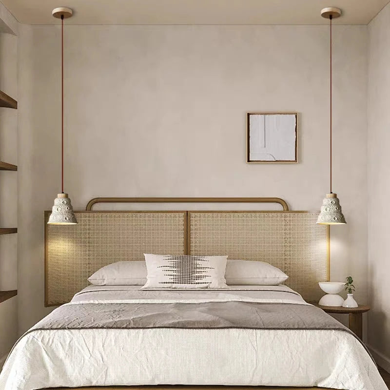 lustre en ciment micro-vent style rustique pour restaurant et bar - vue 6 sur 8