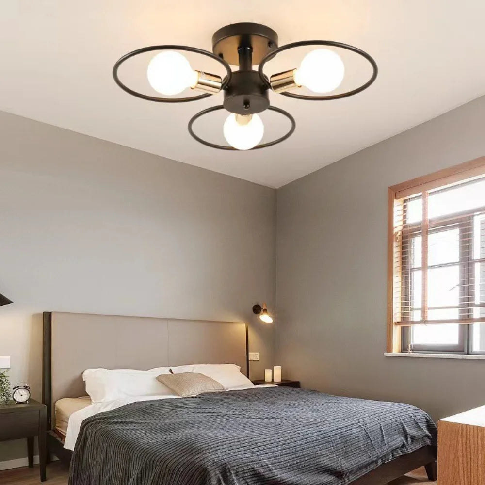 plafonnier led design moderne décoratif couleur changeante - vue 3 sur 6