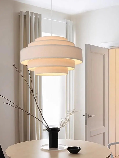 LED-Kronleuchter aus Stoff im Wabi-Sabi-Stil für die Innendekoration