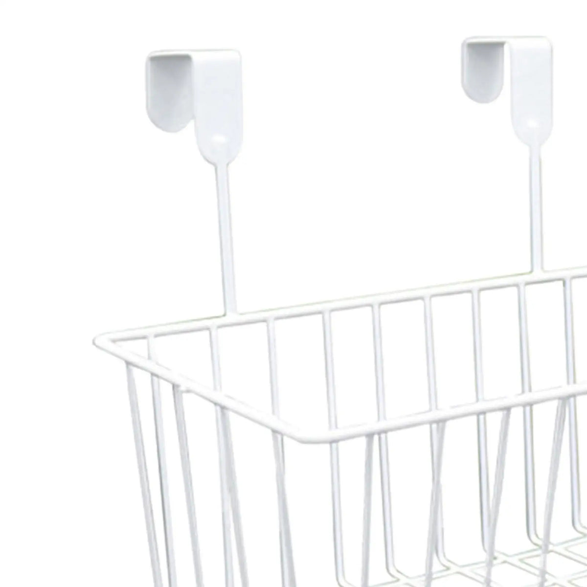 over the closet door, organizer, basket, grid, storage baskets with hooks, wire - vue 5 sur 8