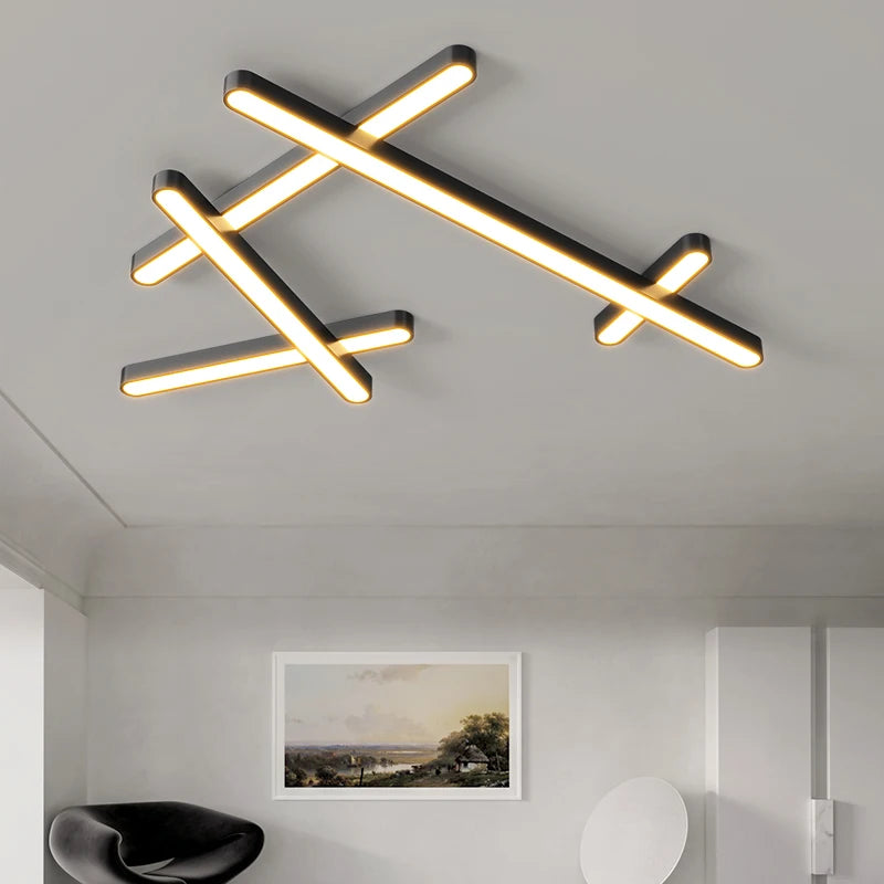 plafonnier led design moderne luminaire décoratif d'intérieur éclairage led - vue 3 sur 12