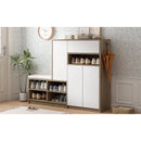 Shoe storage bench & shoe cabinet, multi-functional shoe rack with padded seat, versatile shoe storage