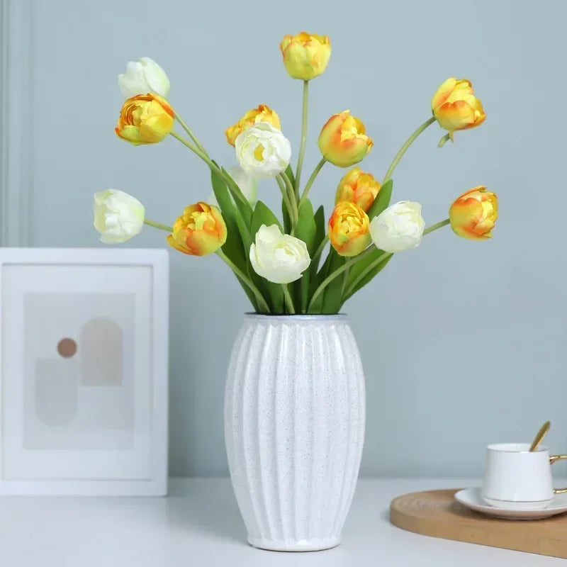fleurs artificielles tulipes en soie décoratives pour toutes occasions - vue 6 sur 13