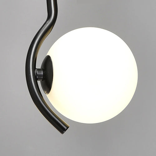Einfache Pendelleuchte aus Glas und Metall mit verstellbarem Kabel - vue 6 sur 10