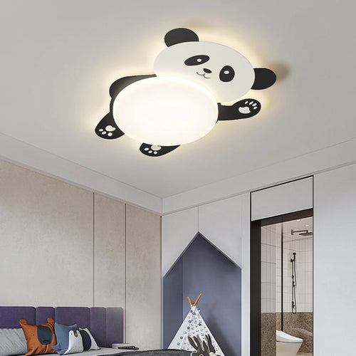 Niedliche Panda-Deckenleuchte für modernes, minimalistisches Kinderzimmer - vue 6 sur 7
