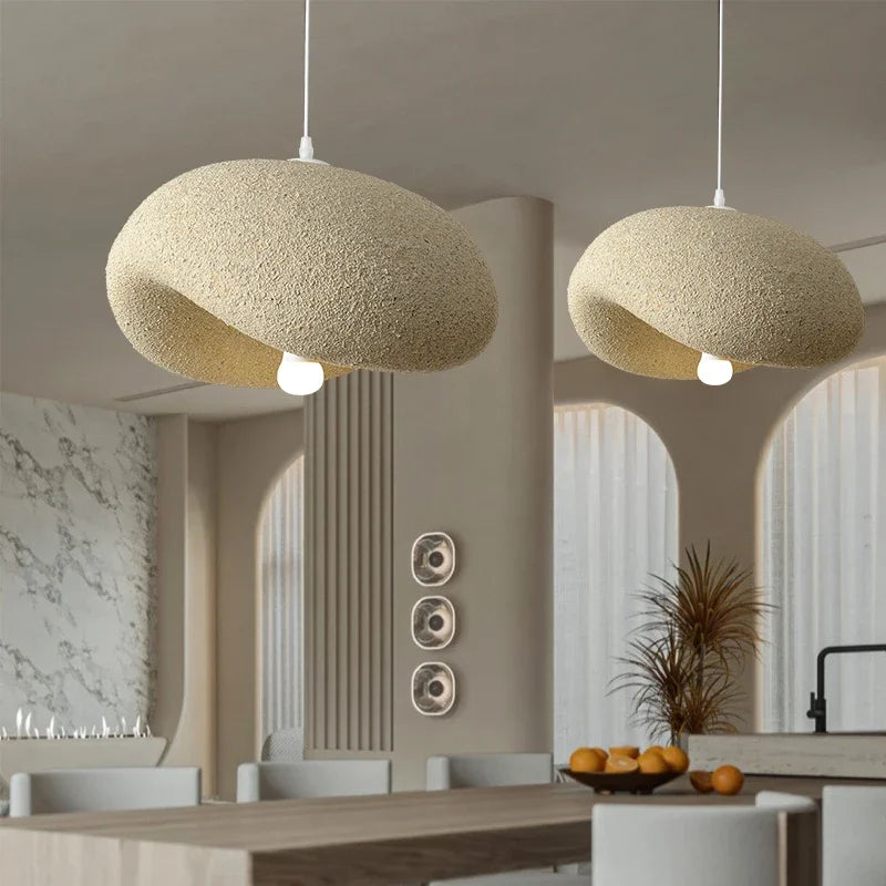 lustre wabi sabi style japonais pour cuisine et salon - vue 2 sur 9