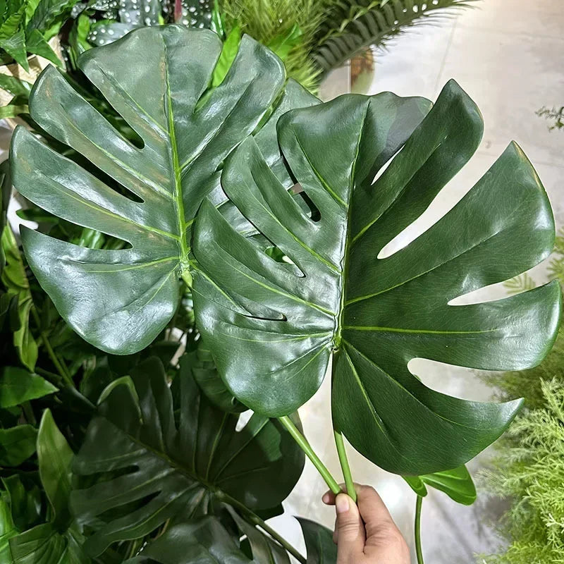 feuilles de tortue artificielles pour décoration intérieure plantes vertes