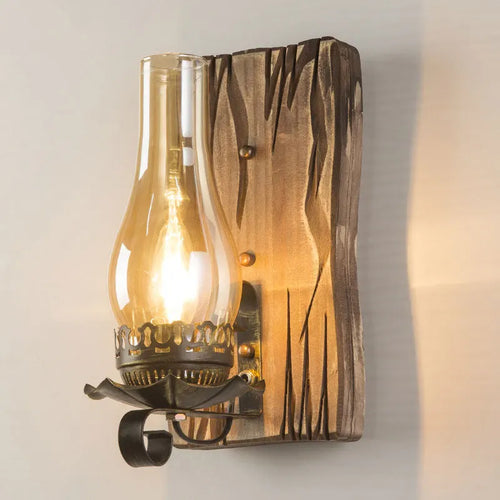 applique murale vintage américaine en bois pour restaurant bar loft