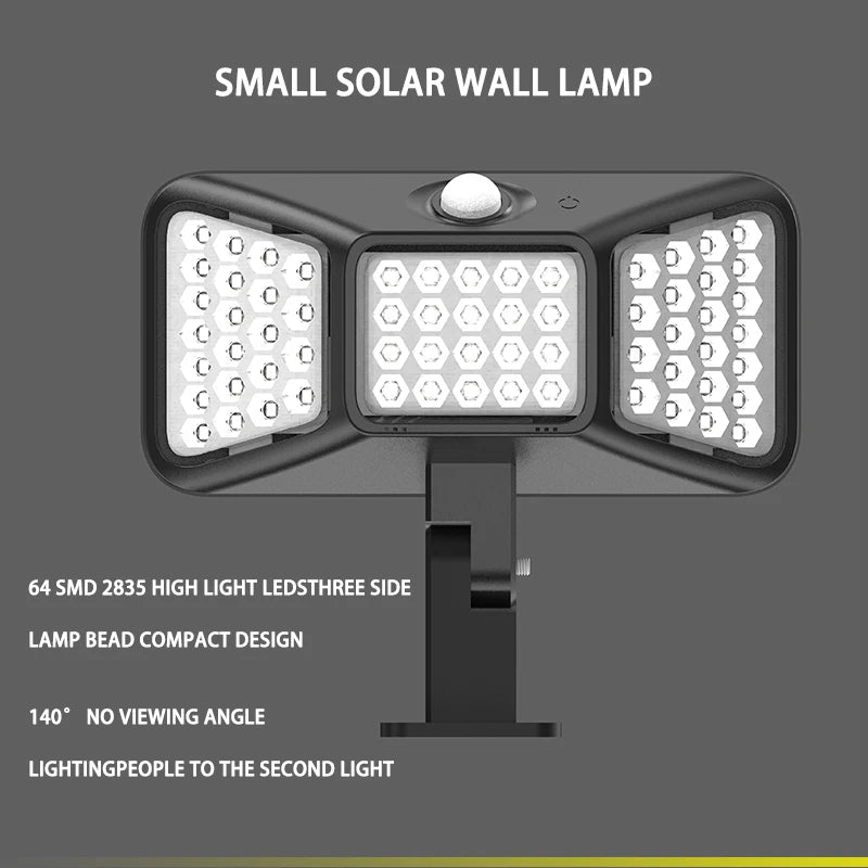 Applique murale extérieur cour jardin couloir Ip65 solaire Led étanche - vue 4 sur 6