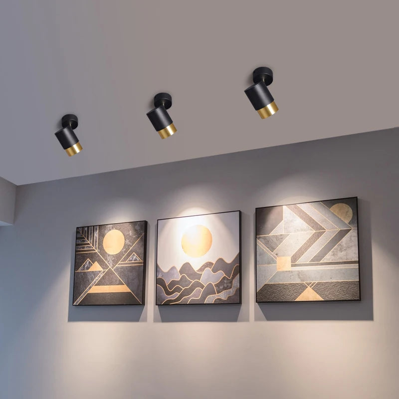 projecteurs led 	gu10 spot lumière monté en surface rotatif