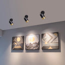 projecteur led 	gu10 spot lumière remplaçable rotatif monté en surface
