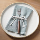 Serviette de table coton lavé style classique réutilisable