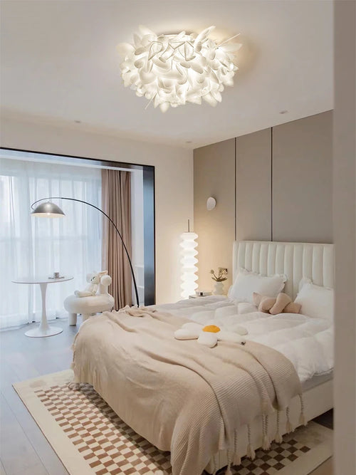 plafonnier acrylique créatif à pétales pour décoration intérieure moderne