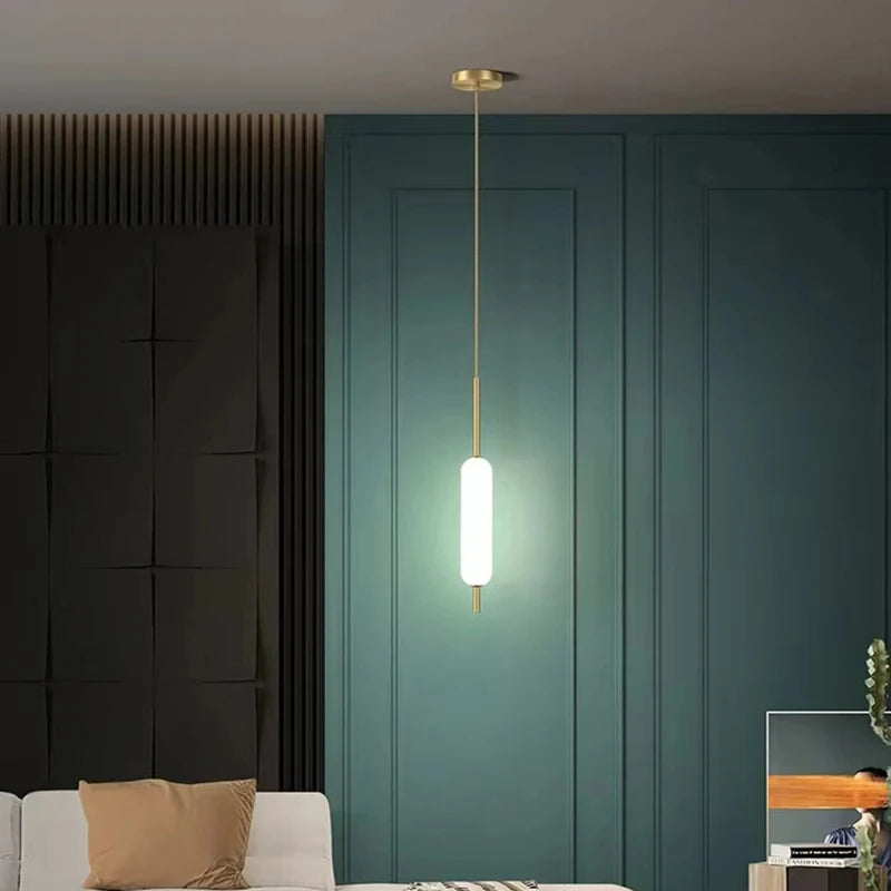 lampe suspendue moderne nordique en métal et verre double tête - vue 4 sur 10