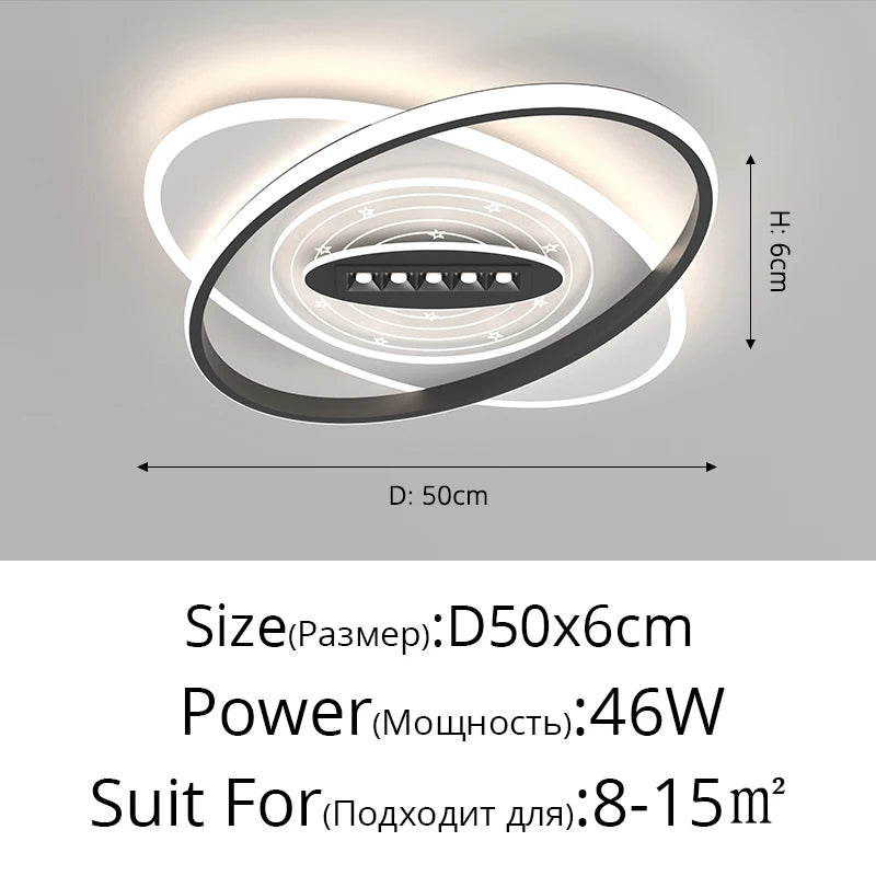plafonnier led nordique pour intérieur et ambiance chaleureuse - vue 12 sur 14