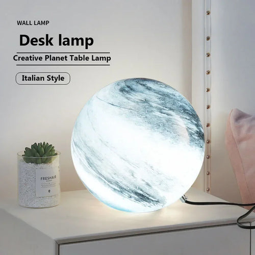 lustre créatif led boule de verre pour chambre d'enfants
