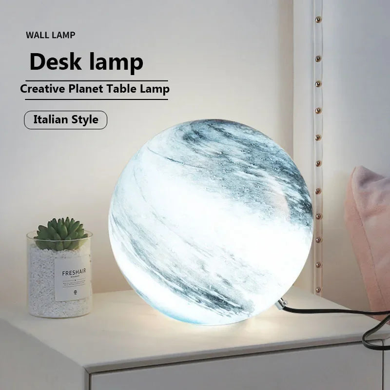 lustre créatif led boule de verre pour chambre d'enfants - vue 4 sur 11