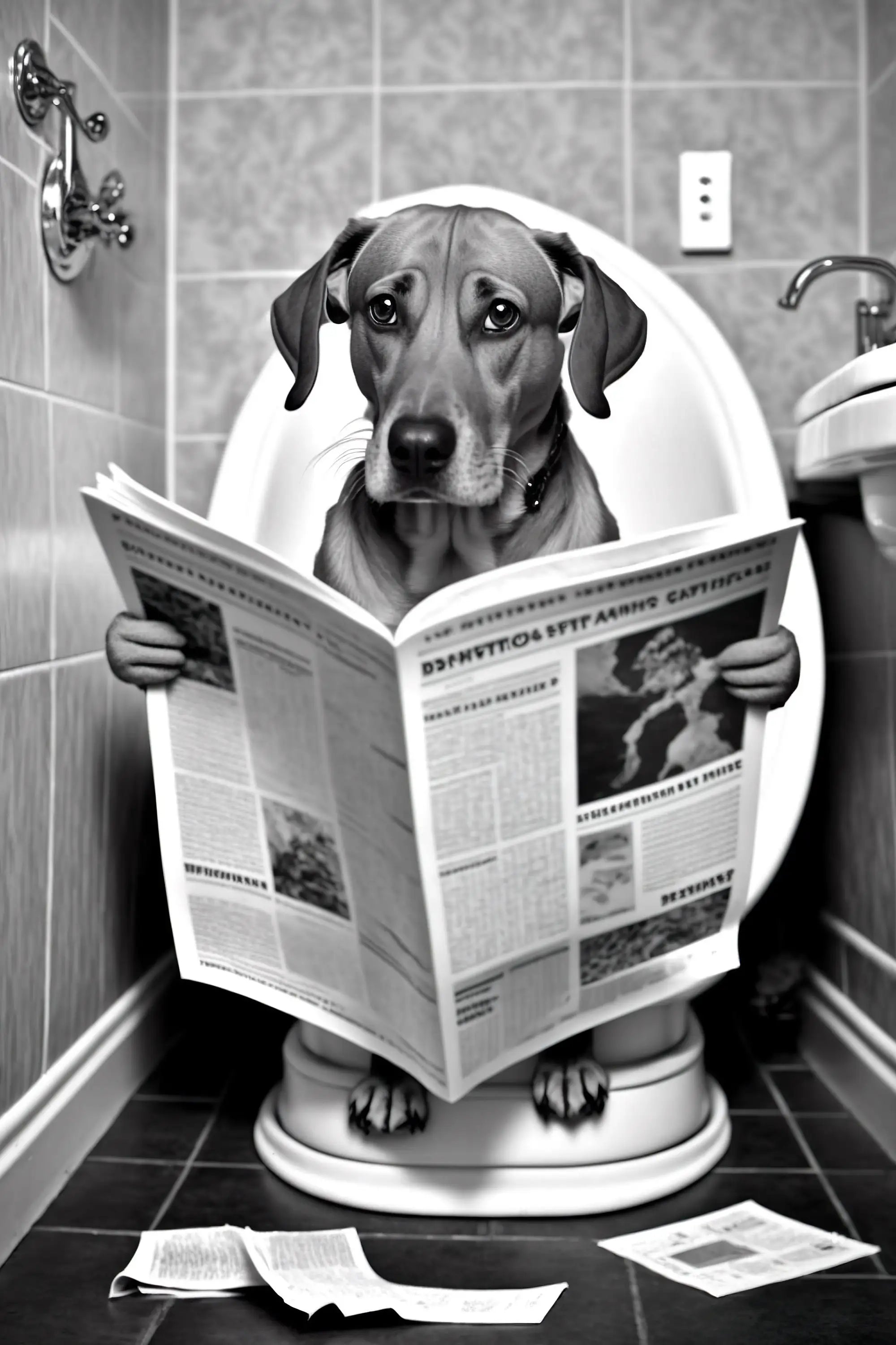 Décoration murale humoristique animaux sur les toilettes