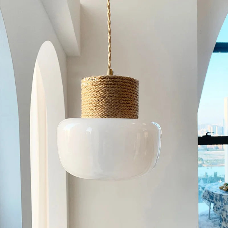 suspension LED en verre design nordique décorative - vue 4 sur 8