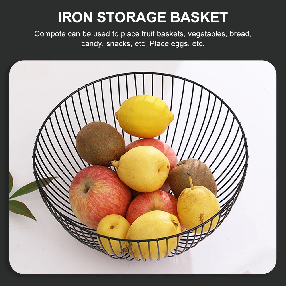 panier à fruits en métal empilable pour rangement et service - vue 4 sur 7