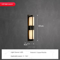 LED-Wandleuchte aus Kupfer mit spanischem Marmorstreifen