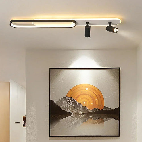 Moderner LED-Deckenleuchte mit Spot für stilvolle Wohnraumbeleuchtung - vue 5 sur 26
